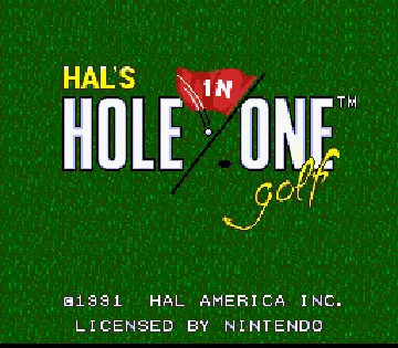 HAL's Hole in One Golf (USA) screen shot title